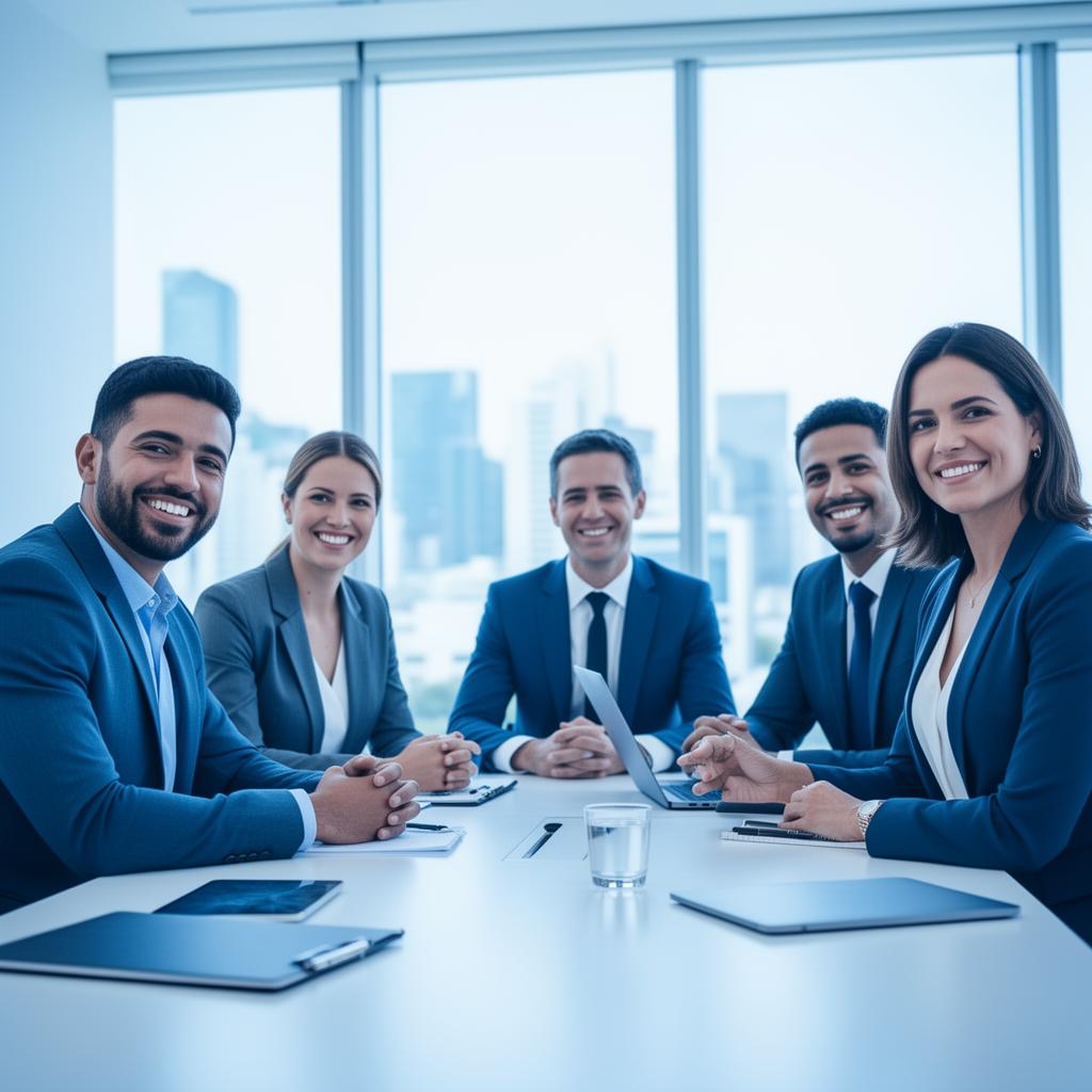 Equipe corporativa contratando plano de saúde empresarial em Niterói